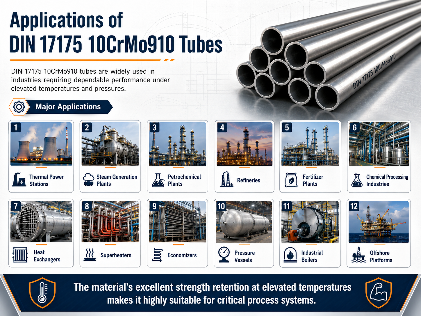 applications-of-DIN-17175-10CrMo910-tube