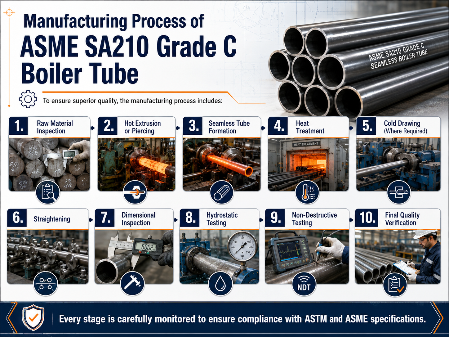 manufacturing-Process-of-ASME-SA210-Grade-C-Boiler-Tube